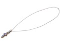 Sterling Silver Cable Chain Necklace With A Beautiful Moonstone Stacked Pendant