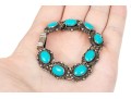 Lot Of Striking Turquoise Blue Color Southwestern Style Sterling Silver Jewelry Pieces