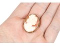 10k Yellow Gold Vintage Twisted Framed Cameo Pin/pendant