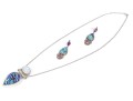 Pair Of Beautiful Sterling Silver And Abalone Jewelry Pieces, Assorted Motifs