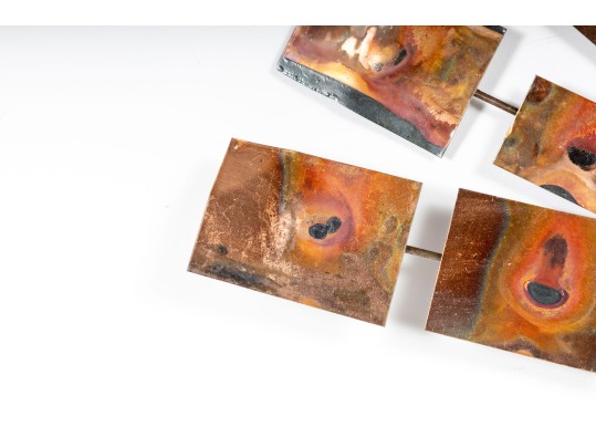 Brutalist Copper Plate Wall Decor