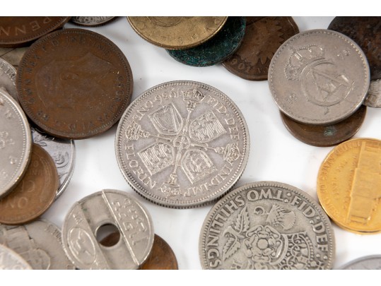 Assorted Foreign Coins And Tokens