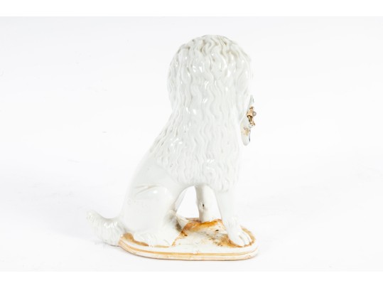 Antique German Porcelain Mantel Dog