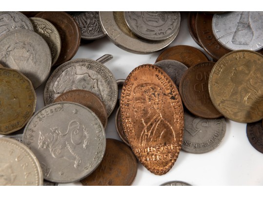 Assorted Foreign Coins And Tokens