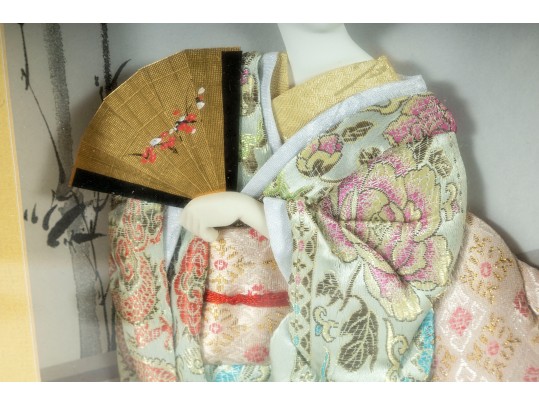 Vintage Porcelain Geisha Shadowbox Artworks