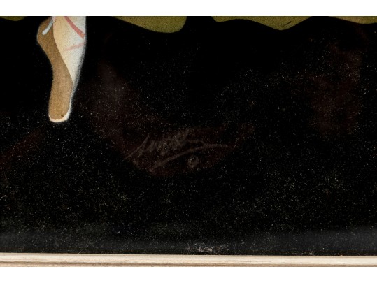 Vintage Signed Art Deco Ballerina Art