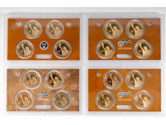 United States Mint Presidential Dollar Coin Proof Sets (4 Sets) 