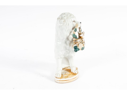 Antique German Porcelain Mantel Dog