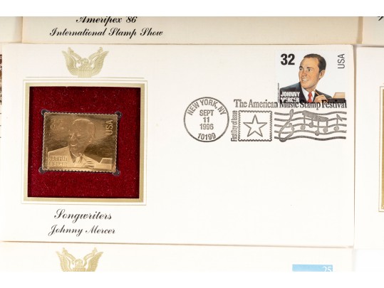 U.S. Postal Service Limited Edition 22K Gold Stamp Replica Envelopes 