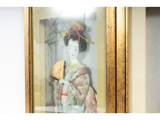 Vintage Porcelain Geisha Shadowbox Artworks