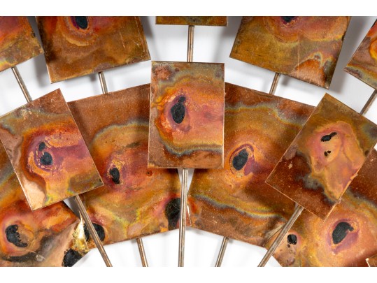 Brutalist Copper Plate Wall Decor