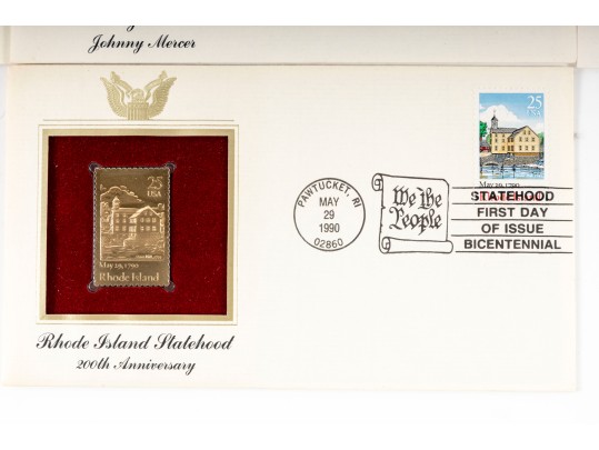 U.S. Postal Service Limited Edition 22K Gold Stamp Replica Envelopes 