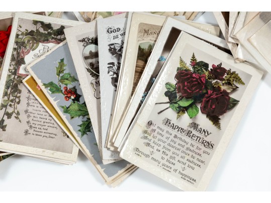 Collection Of Vintage Written Postcards