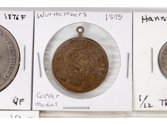 Lot Of Silver Coins & Copper Medal (8 Count)