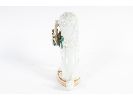 Antique German Porcelain Mantel Dog