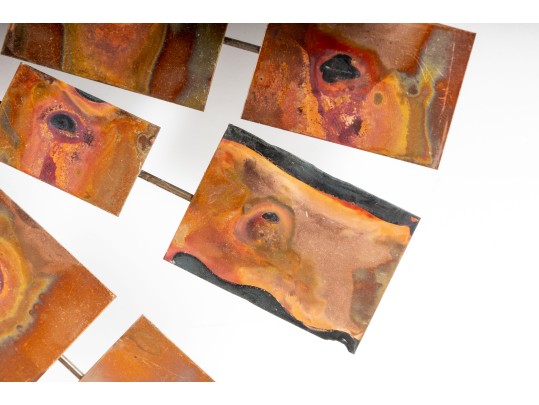 Brutalist Copper Plate Wall Decor
