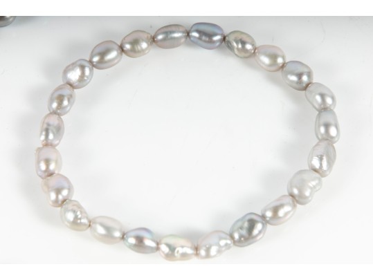 Baroque Pearl Necklace And Bracelets 