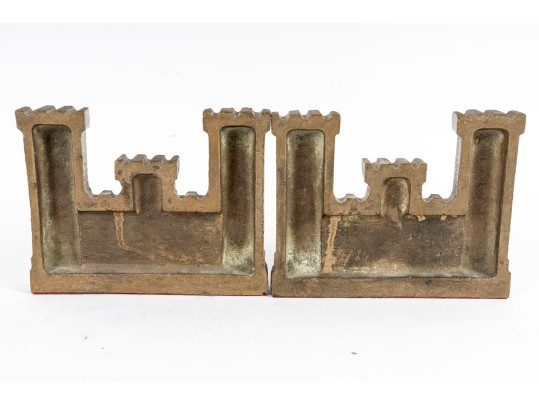 Heavy Brass Castle Bookends