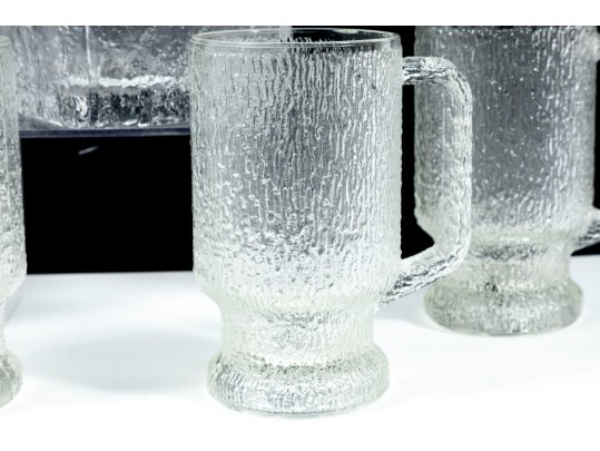 Indiana Glass Mugs & Hoya Japan Ice Bucket