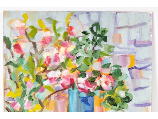 Hannah Cole Buie (American, B. 1955) Oil On Board Still Life Painting