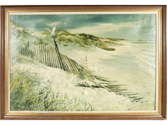 Carolyn Blish (American, B. 1928) Original Oil On Canvas Landscape