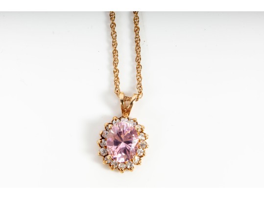 Pink Tourmaline Pendant Necklaces