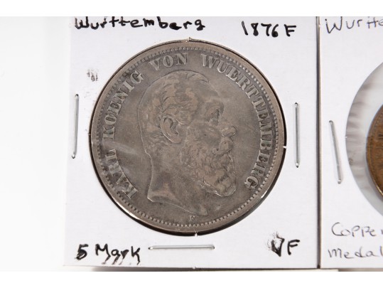 Lot Of Silver Coins & Copper Medal (8 Count)