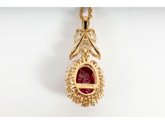 Camrose & Kross Jacqueline Kennedy Line Simulated Ruby Necklace