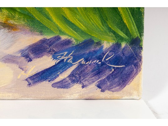 Hannah Cole Buie (American, B. 1955) Oil On Canvas Villa Landscape Painting