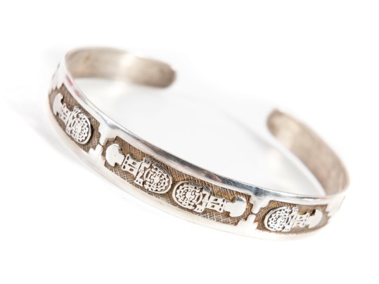 950 Silver Tribal Cuff Bangle