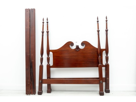 1940's Mahogany Twin Size Poster Bed