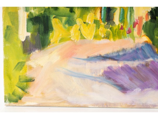 Hannah Cole Buie (American, B. 1955) Oil On Canvas Villa Landscape Painting