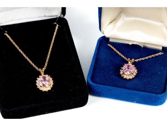 Pink Tourmaline Pendant Necklaces