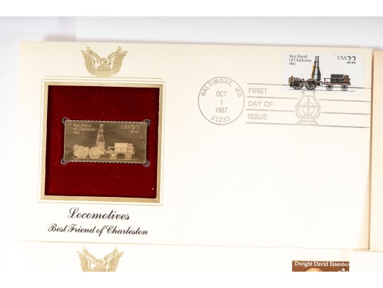 U.S. Postal Service Limited Edition 22K Gold Stamp Replica Envelopes 