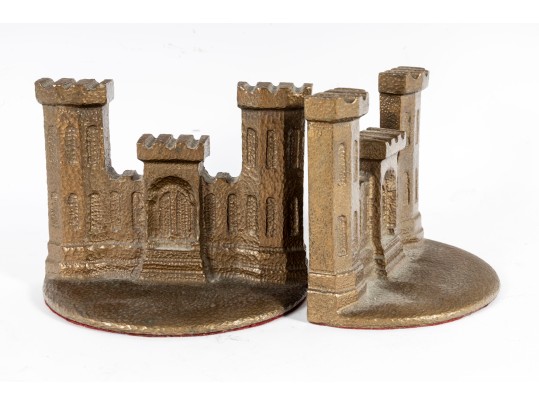 Heavy Brass Castle Bookends