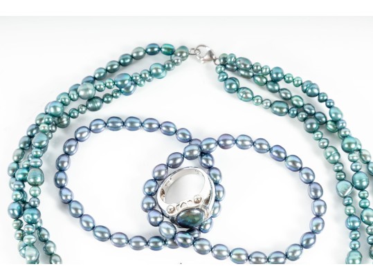 Green/Blue Pearl Fashion Accessories