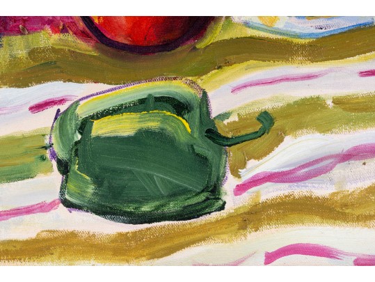 Hannah Cole Buie  (American, B. 1955) Sunflower Oil On Canvas Still Life