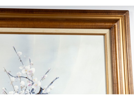 Asian Oil On Masonite Board Still-Life Painting