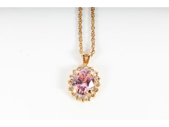 Pink Tourmaline Pendant Necklaces