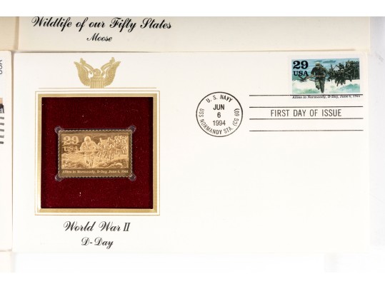 U.S. Postal Service Limited Edition 22K Gold Stamp Replica Envelopes 