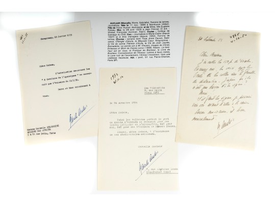 Marcelle Auclair Playwright Letters
