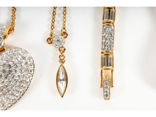 Mixed Swarovski Crystal Gold-plated Jewelry 