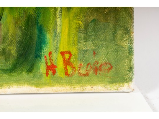 Hannah Cole Buie (American, B. 1955) Oil On Canvas Patio Scene