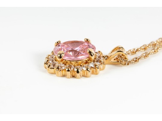 Pink Tourmaline Pendant Necklaces