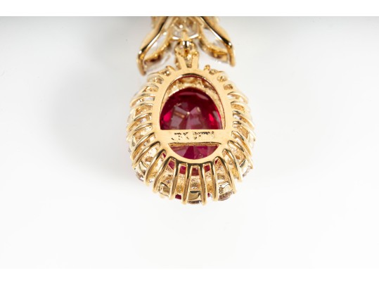 Camrose & Kross Jacqueline Kennedy Line Simulated Ruby Necklace