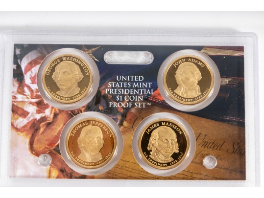 United States Mint Presidential Dollar Coin Proof Sets (4 Sets) 
