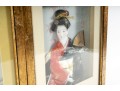 Vintage Porcelain Geisha Shadowbox Artworks