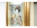 Vintage Porcelain Geisha Shadowbox Artworks