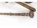 Tibetan Silver Smoking Pipe & Prayer Wheel
