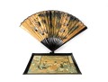Chinese Tray & Hand-Painted Folding Fan